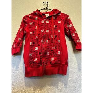 Vintage Hannah Montana red zip-up hoodie sz 7-8 kids Y2K 90s